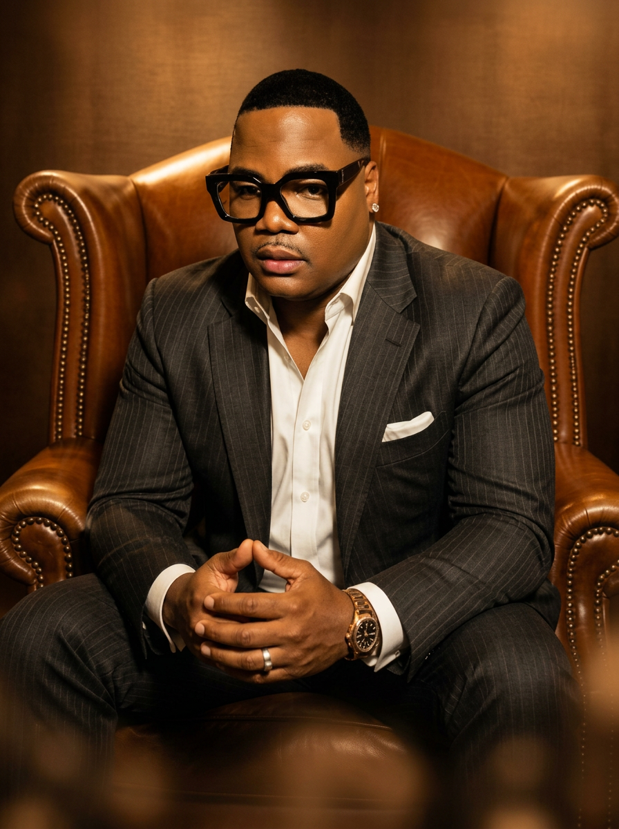 Sheldon, owner and master therapist of Special Touch, seated in a leather chair
